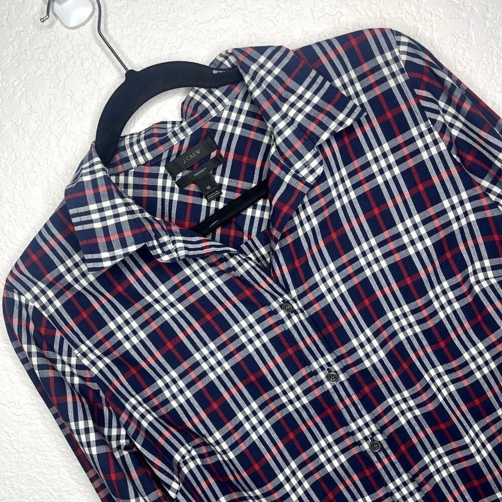 J. Crew Plaid Shirt Size‎ 10